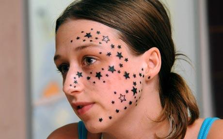 Is 56 tattoos on your face too many Tattoo Stars on Face